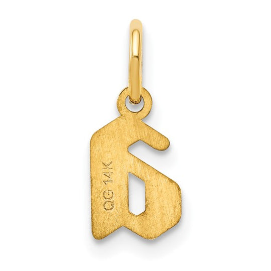 Colgante de Inicial Letra "a" Minúscula en Oro Amarillo de 14k