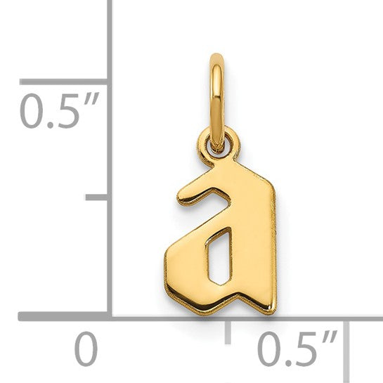 Colgante de Inicial Letra "a" Minúscula en Oro Amarillo de 14k