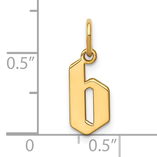 Colgante Inicial Letra B en Minúscula en Oro Amarillo de 14k