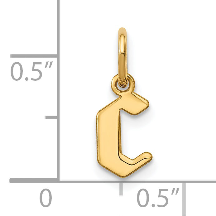 Colgante con la Letra "c" en Minúscula en Oro Amarillo de 14k