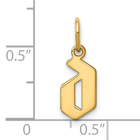 Dije con la Inicial "d" en Oro Amarillo de 14k