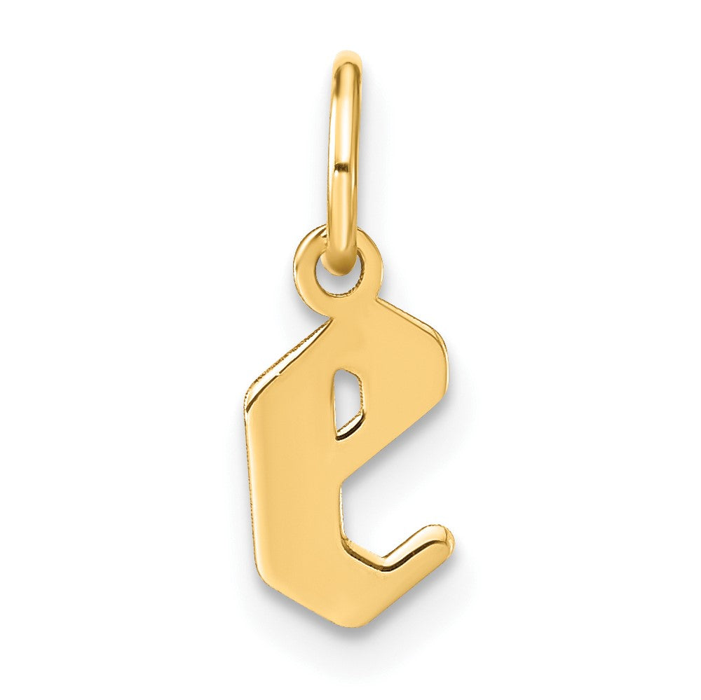 Dije con la Inicial "E" en Minúscula en Oro Amarillo de 14k