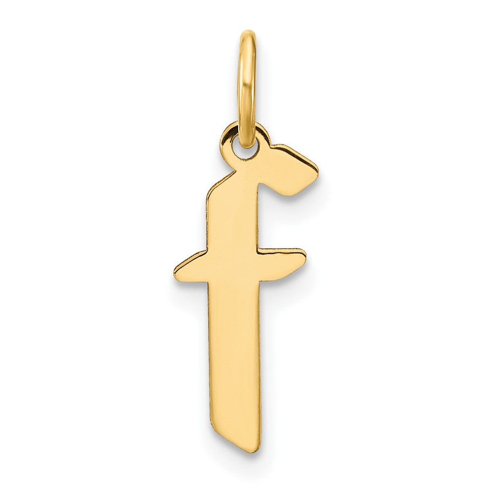 Dije de Letra "F" Minúscula en Oro Amarillo de 14k