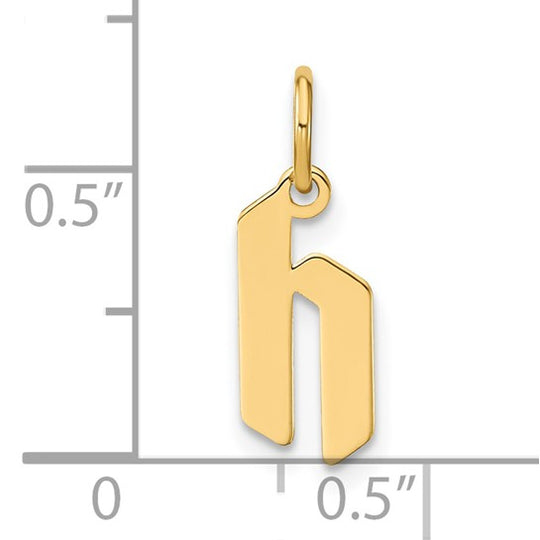 Dije Inicial "H" en Minúsculas en Oro Amarillo de 14K