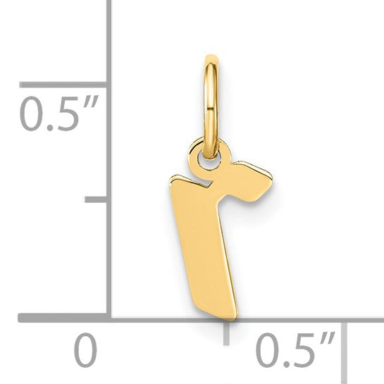 Colgante Inicial "r" Minúscula en Oro Amarillo de 14k