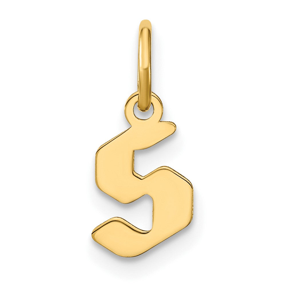 Colgante de Oro Amarillo de 14k con la Inicial "s" en Minúscula