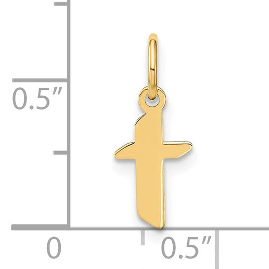 Colgante de Inicial "T" en Oro Amarillo de 14k en Minúscula