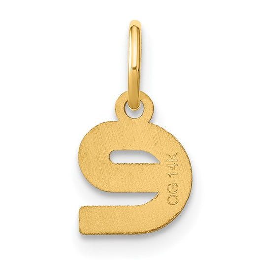 Dije con la Inicial "E" en Minúscula en Oro Amarillo de 14k