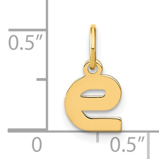 Dije con la Inicial "E" en Minúscula en Oro Amarillo de 14k