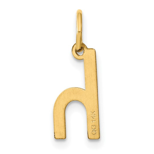 Dije de Inicial "h" en Oro Amarillo de 14K (Minúscula)