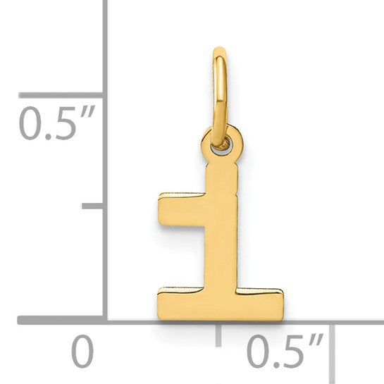 Dije Inicial "i" en Oro Amarillo de 14K (Letra Minúscula)