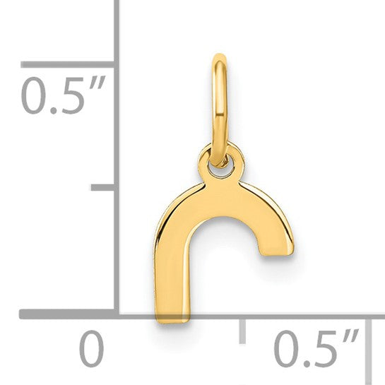 Colgante Inicial "r" Minúscula en Oro Amarillo de 14k