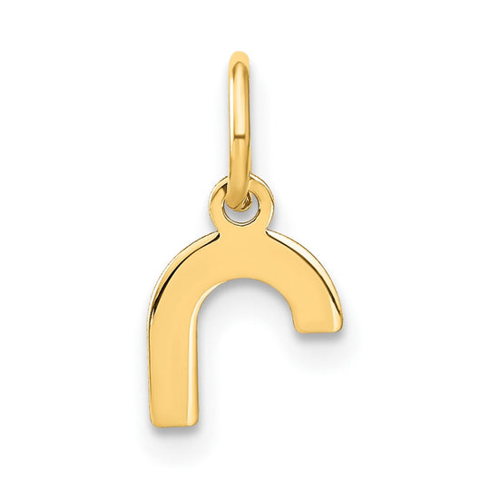 Colgante Inicial "r" Minúscula en Oro Amarillo de 14k