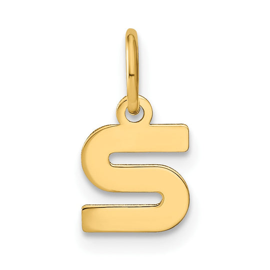 Colgante de Oro Amarillo de 14k con la Inicial "s" en Minúscula