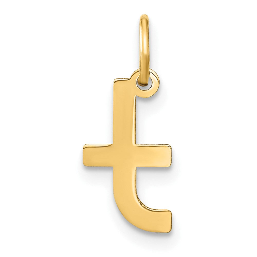 Colgante de Inicial "T" en Oro Amarillo de 14k en Minúscula