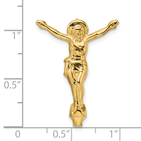 Colgante Cristo Resucitado en Oro Amarillo 14K Pulido Sólido