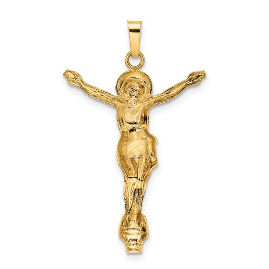 Colgante de Cristo Resucitado en Oro Macizo de 14k Pulido