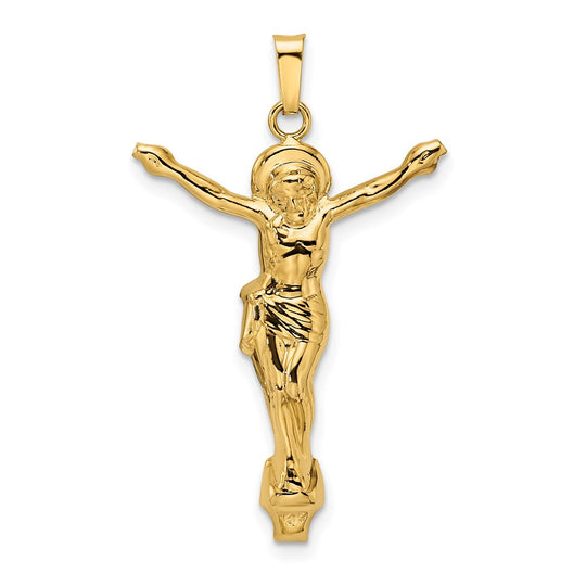 Colgante de Cristo Resucitado en Oro Macizo de 14k Pulido