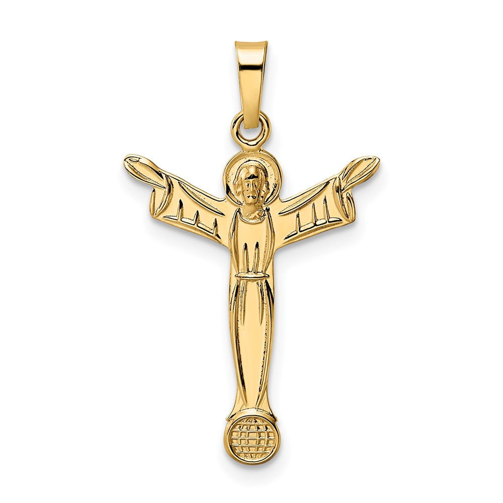 Colgante Cristo Resucitado Sólido de Oro 14K