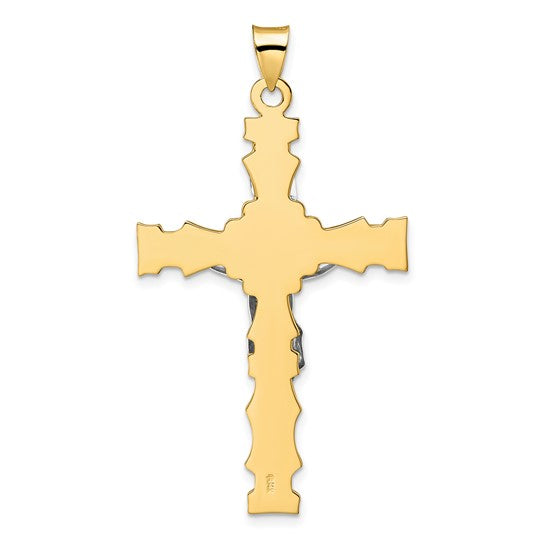 Colgante Crucifijo INRI Sólido Bicolor 14K