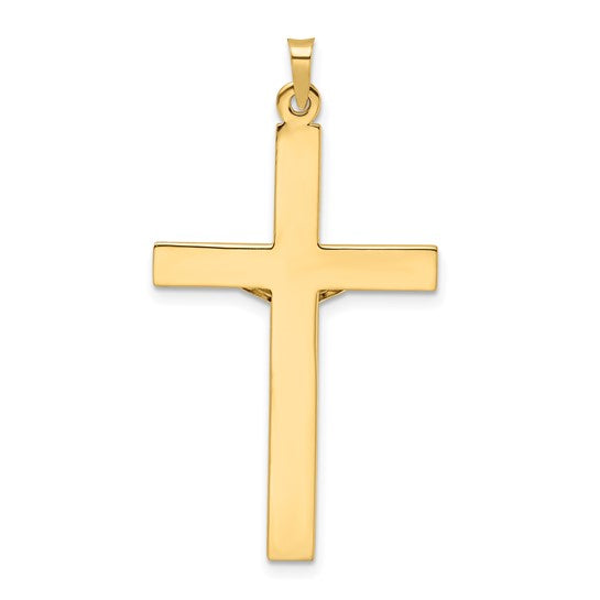 Colgante de Crucifijo INRI Sólido en Oro de 14k Bicolor