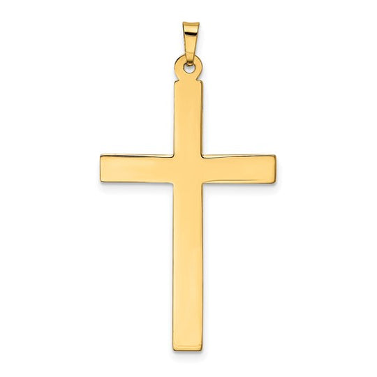 Colgante de Cruz Hueca en Oro Amarillo de 14k