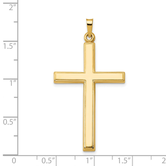 Colgante de Cruz Hueca en Oro Amarillo de 14k