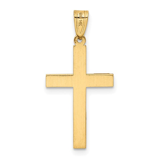 Colgante de Cruz Pulida 14K