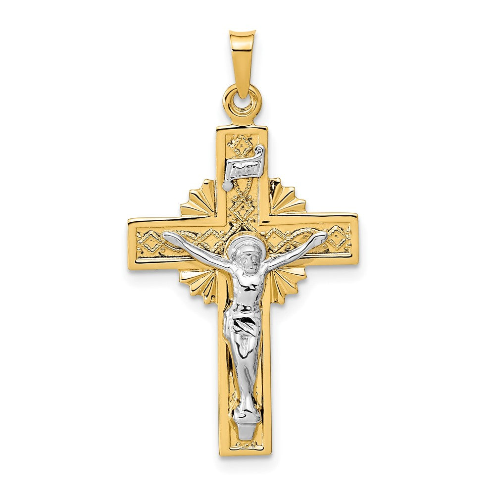 Dije Crucifijo INRI en Oro de 14k Bicolor