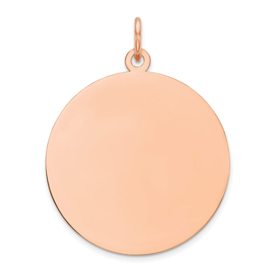 Colgante Circular Engravable de 14k Oro Rosa (0.009 Gauge)