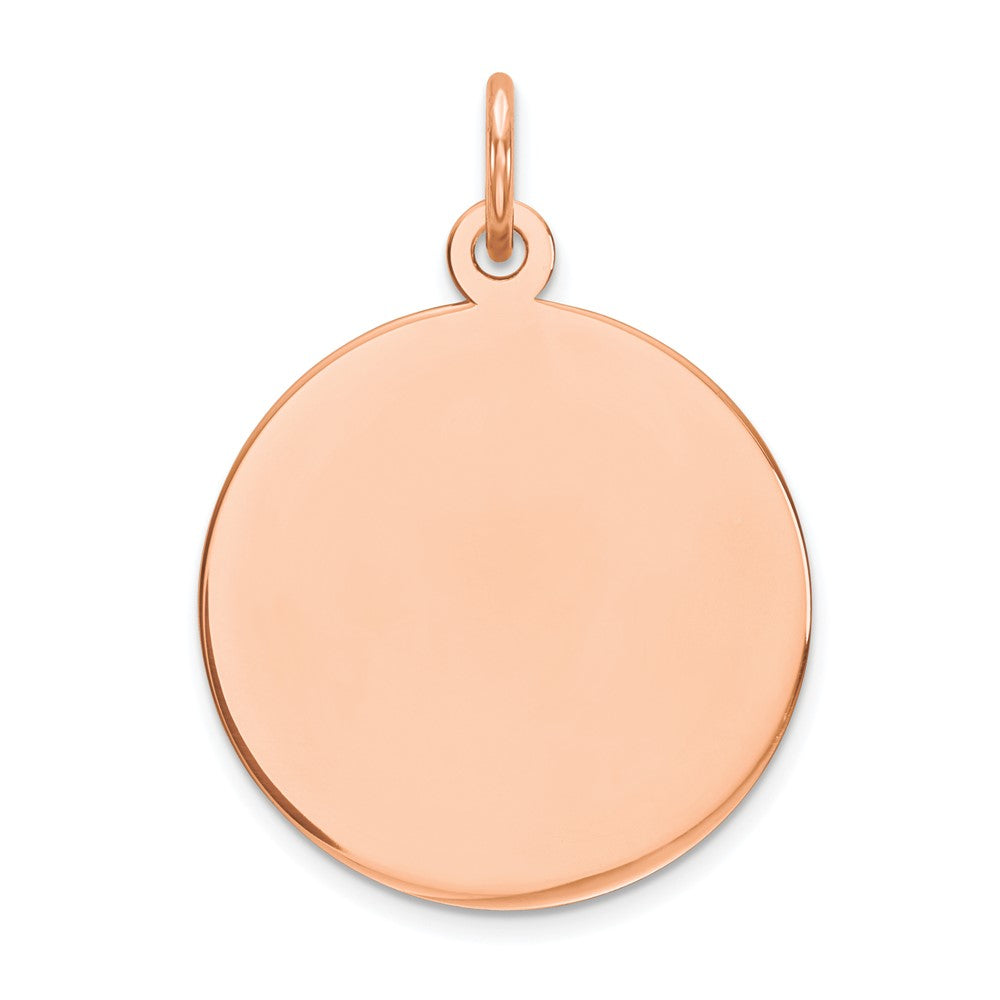 Colgante Redondo de Oro Rosa 14K (Personalizable)