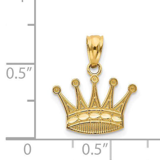 Dije de Corona en Oro Amarillo de 14K