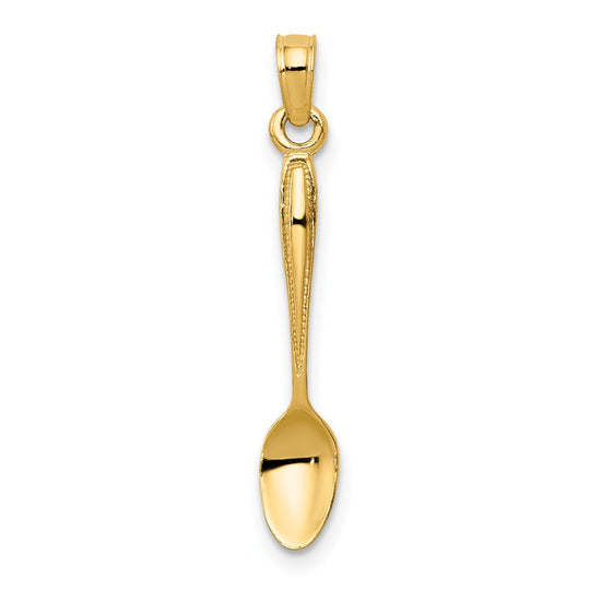 Colgante "Cucharita de Mesa 3D" de 14K