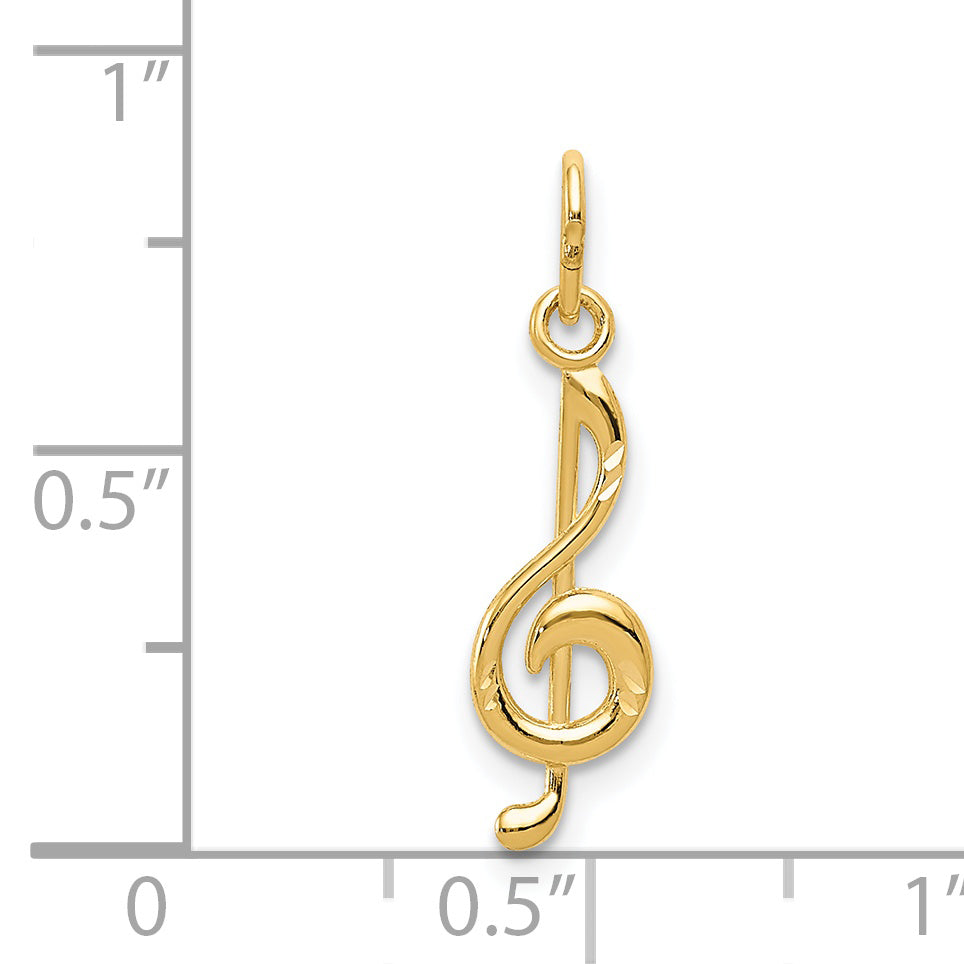 Colgante de Clave de Sol en Oro Amarillo 14k