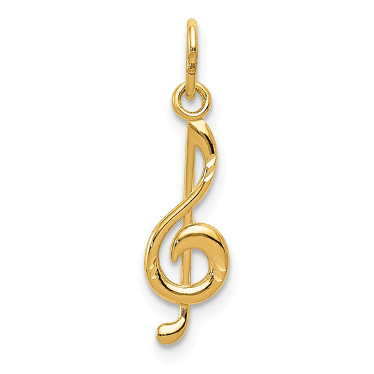 Colgante de Clave de Sol en Oro Amarillo 14k