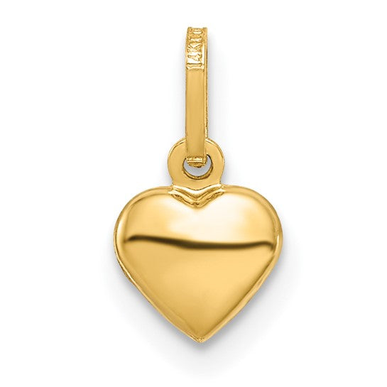 Dije Corazón Inflado 3D en Oro 14K