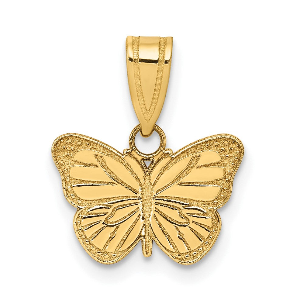 Dije de Mariposa Cortado con Láser en 14K