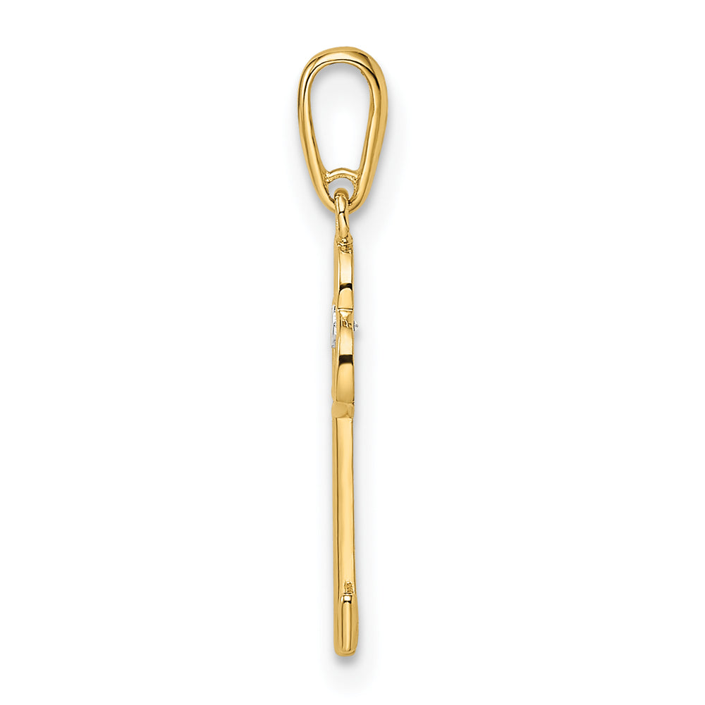 Colgante de Llave con CZ de 14k