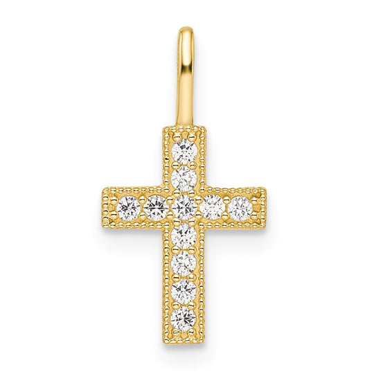 Colgante de Cruz con Circonita Cúbica de 14k