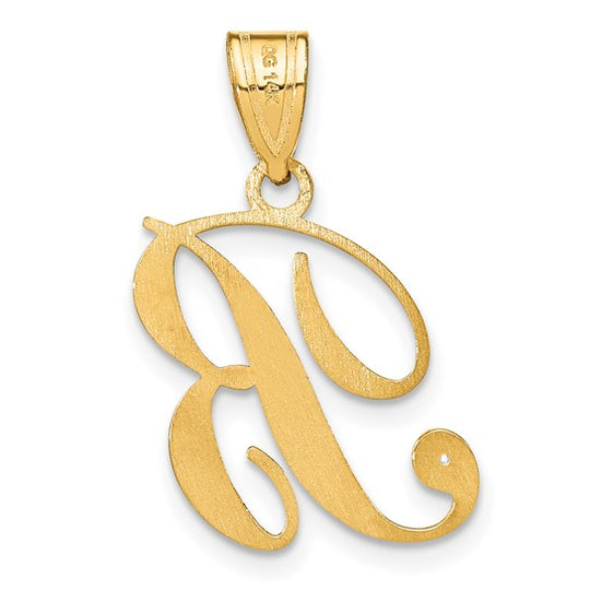 Colgante Inicial Letra B en Oro Amarillo de 14k con Diamante