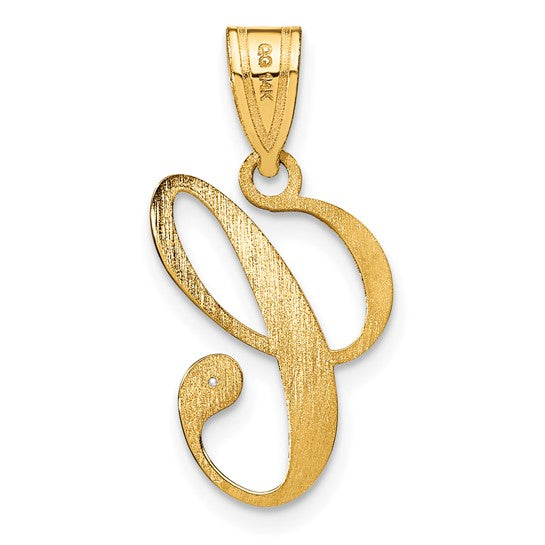 Colgante de Inicial "C" en Oro Amarillo de 14k con Diamante