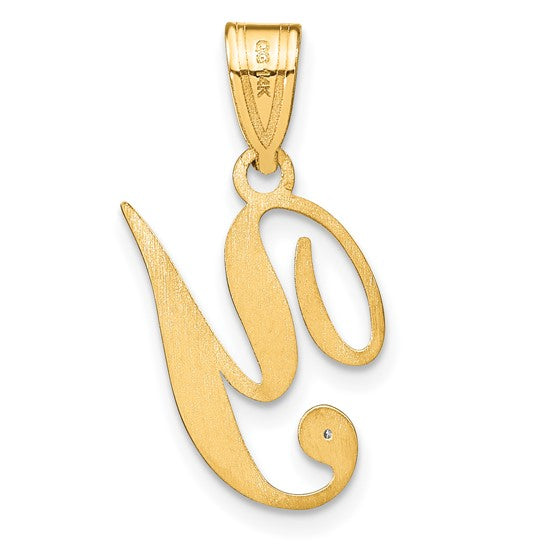 Dije Letra Y en Oro Amarillo 14K con Diamante