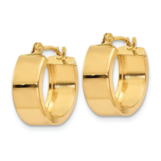 Pendientes de Aro Pulido en Oro Amarillo de 14K