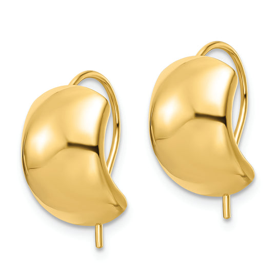 Pendientes Pulidos de 14K