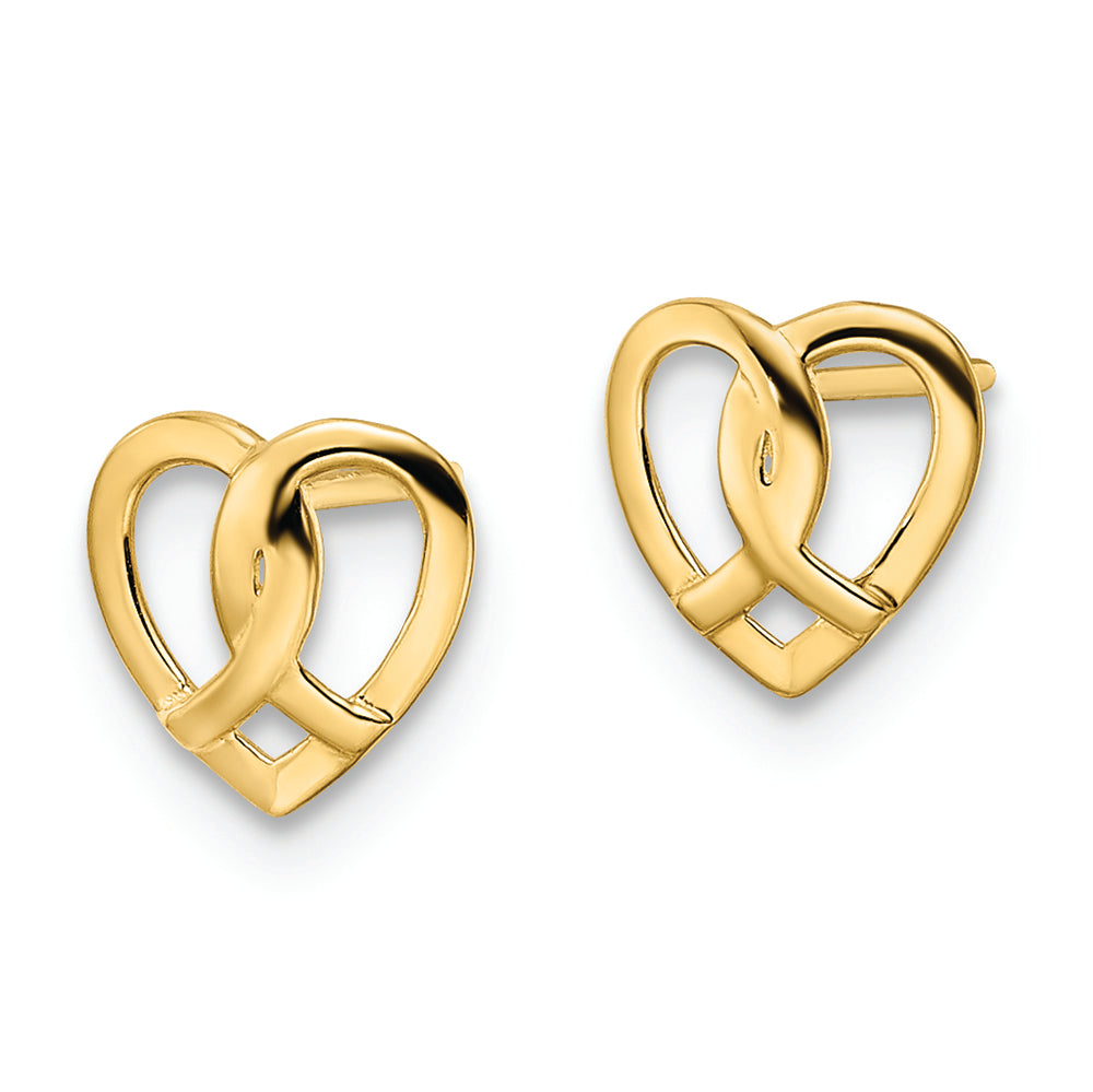 Pendientes de Corazón en Oro de 14k