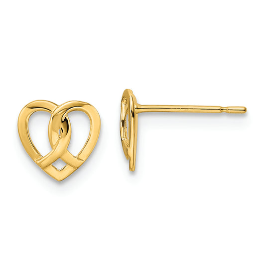 Pendientes de Corazón en Oro de 14k