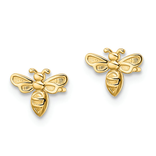 Pendientes de Abeja en Oro Amarillo de 14k