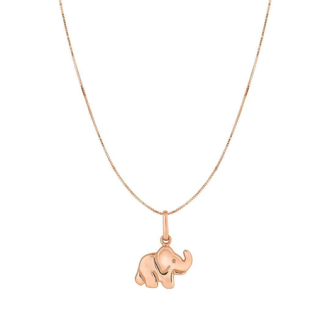 Collar de elefante de oro de 10 quilates