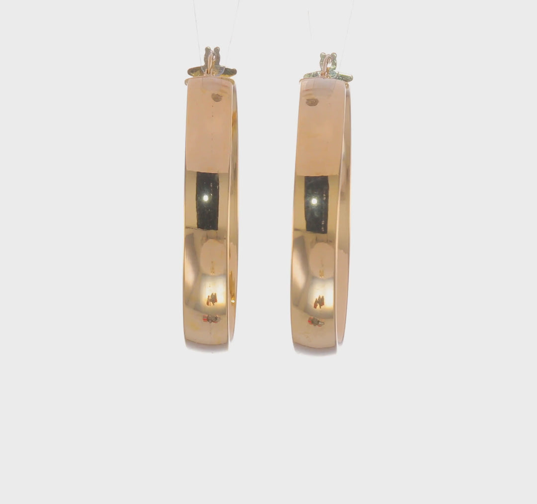 Pendientes de Aro Pulido en Oro Amarillo de 14K