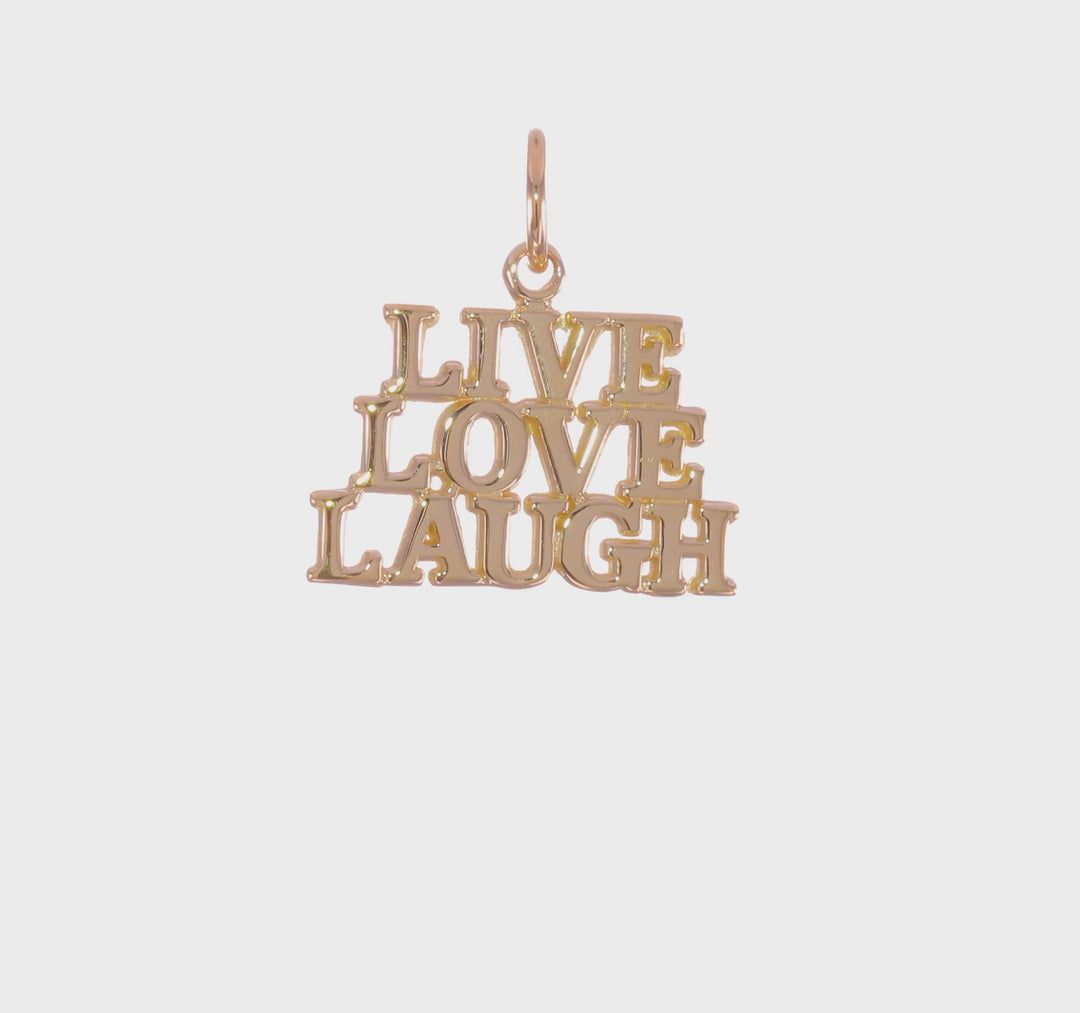 Colgante 14K Talking - LIVE LOVE LAUGH